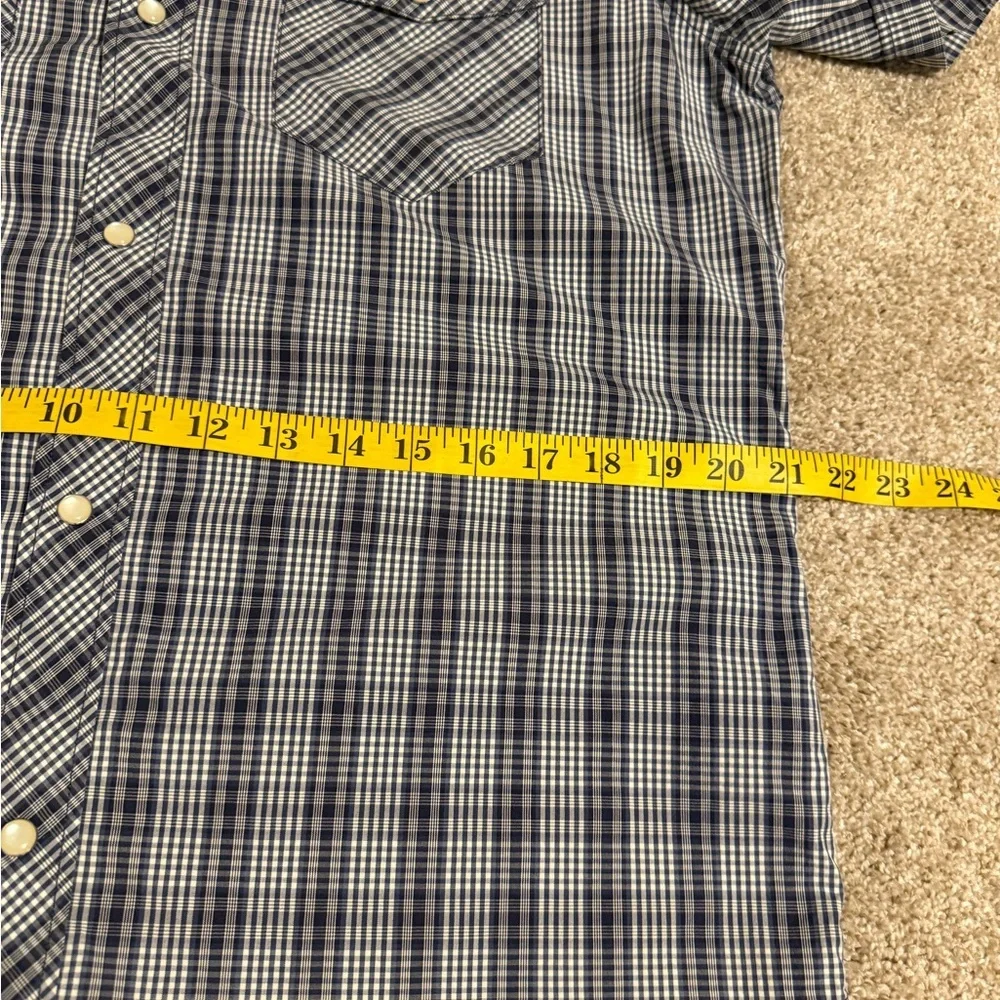 BANANA REPUBLIC Plaid Pearl Snap Button Men’s Sz MEDIUM